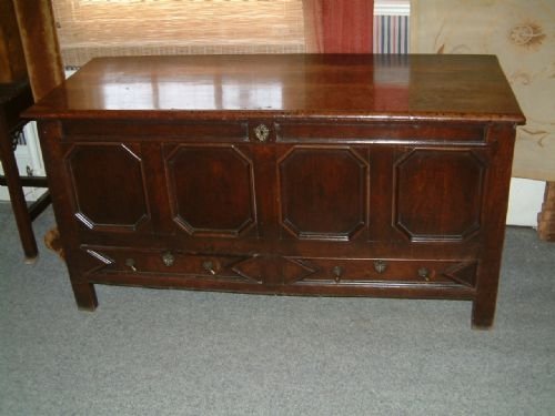 18th century oak mule chest