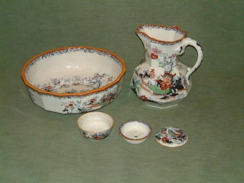 19th century masons ironstone jug basin set