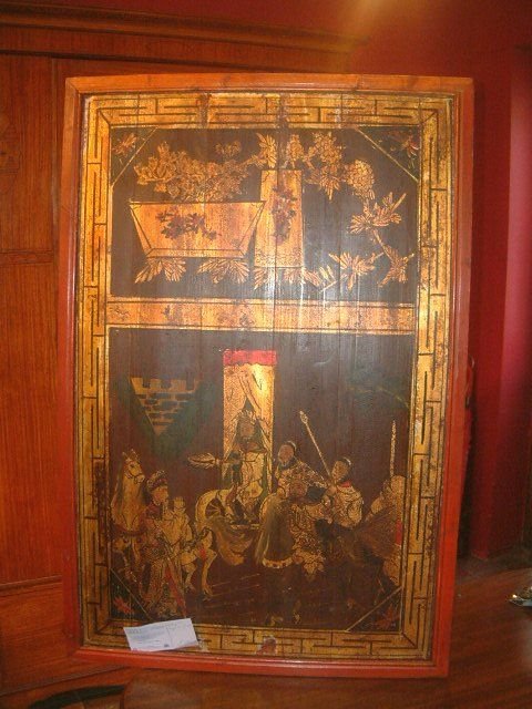 oriental lacquer panel 19th century
