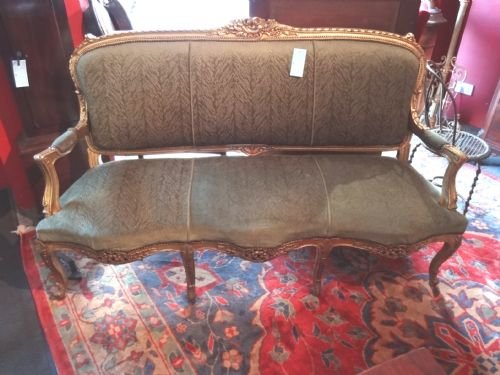 edwardian french style giltwood settee