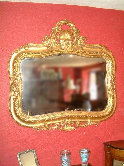 19th century rococo style gilt mirror