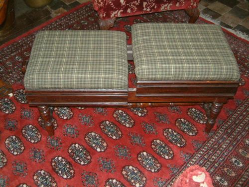 individually adjustable edwardian duet piano stool in rosewood stamped brookes ltd