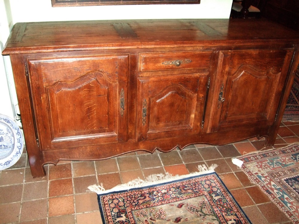 20thc french provincial oakchestnut buffetserver