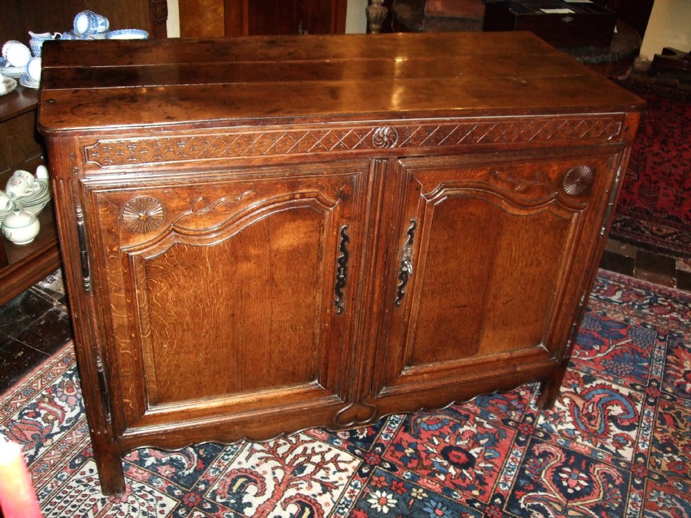 beautiful 18thc french provincial chestnutoak carved buffet