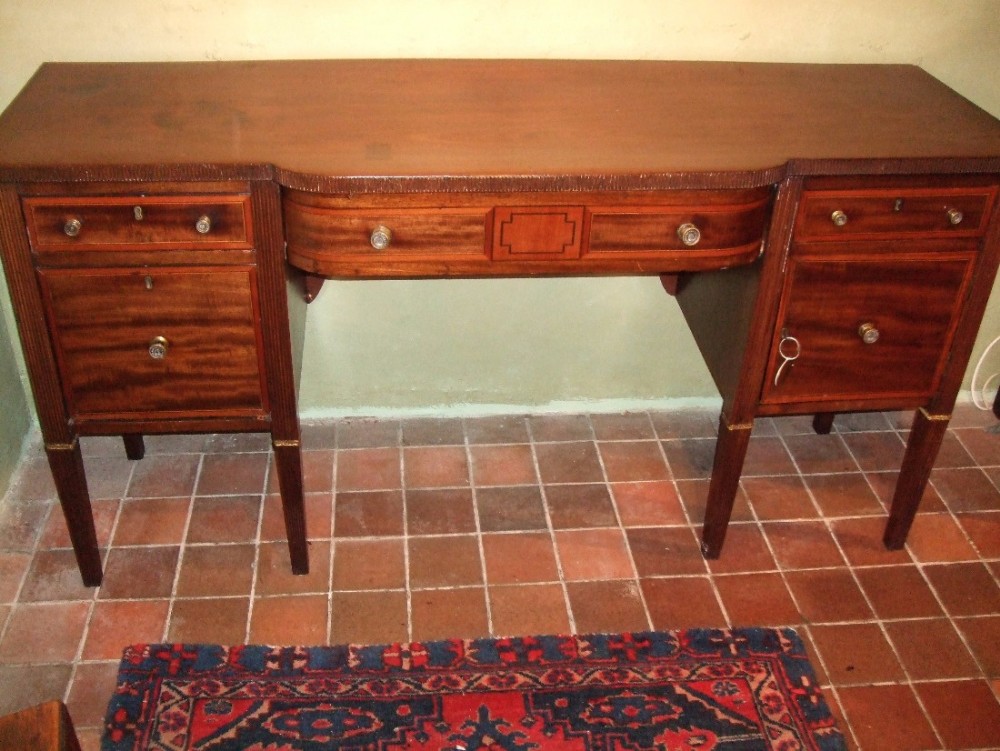 george 3rd mahogany inlaid sideboard