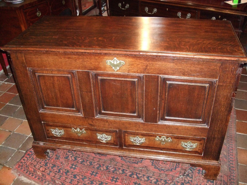 18thc oak mule chest coffer