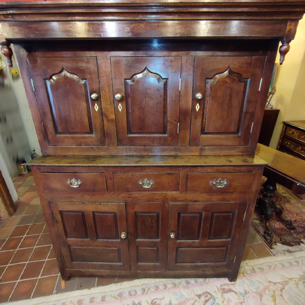 18th century oak duodarn cupboard