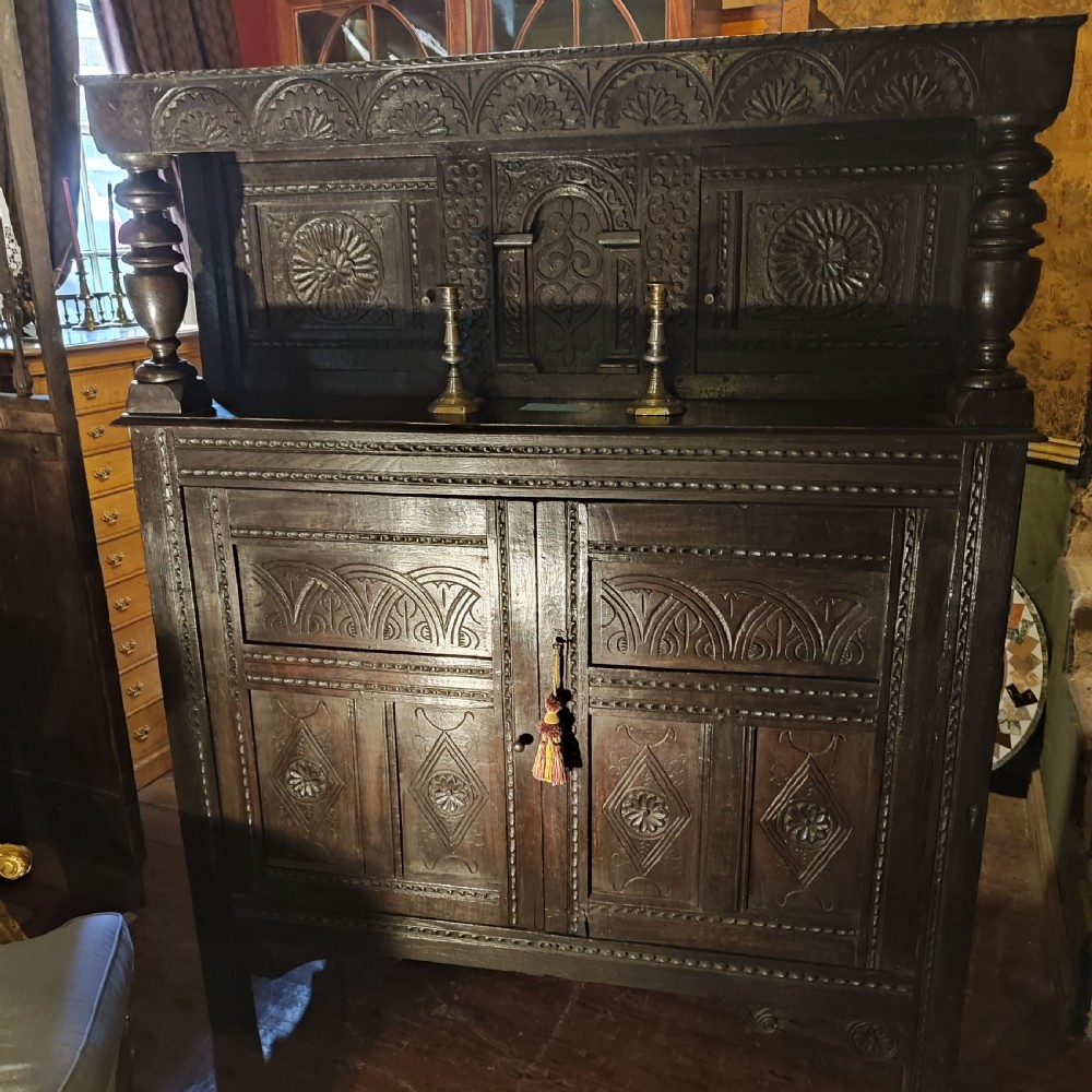 late 17thc oak court cupboard