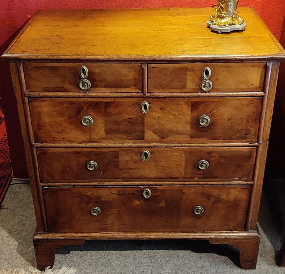 william mary oak walnut chest of drawers